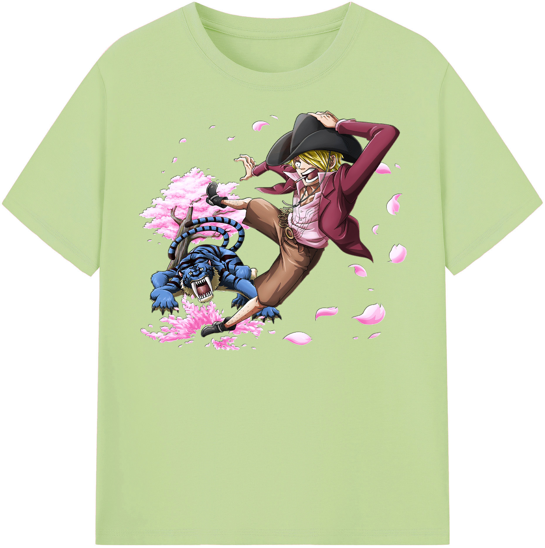 ワンピース サンジ ONE PIECE Sanji 綿100％半袖Tシャツ（フロントプリント）